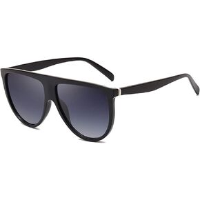 Dollger Oversized Sunglasses for Women Men Flat Top Designer Fashion Retro Sunglasses Frame Shades