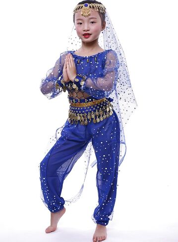 Astage Girl'S Belly Dance Costumes,Long Sleeve Highlights Top,Pants in Kuwait