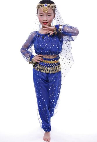 Astage Girl'S Belly Dance Costumes,Long Sleeve Highlights Top,Pants in Kuwait