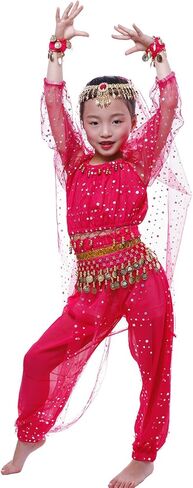 Astage Girl'S Belly Dance Costumes,Long Sleeve Highlights Top,Pants in Kuwait