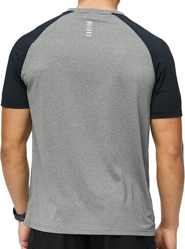 Men's Raglan Gym Workout Athletic Running Baseball T-Shirts Short Sleeve Moisture Wicking Quick Dry Performance Tees Tops in Kuwait