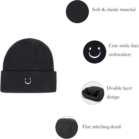 قبعات Sinsinfuns متماسكة للرجال والنساء قبعات شتوية ناعمة مطرزة لطيفة Y2k Beanies in Saudi Arabia