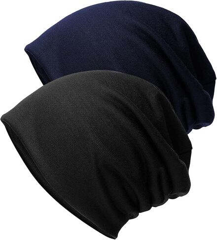 Septangle مترهل بيني المرأة الصيف قبعة للرجال الجمجمة قبعة النوم 2 حزمة قبعات العلاج الكيميائي Hearwear للجنسين in Kuwait