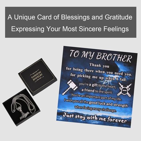 hisatan Thor Hammer Nordic Viking قلادة قلادة للرجال النساء، Mjolnir Thors Hammer سلتيك قلادة الفولاذ المقاوم للصدأ خمر سلسلة مجوهرات هدية للأب الابن الزوج صديقها الأخ حفيد الجد in Kuwait