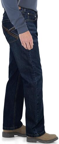 بنطلون VANLENS FR للرجال ملابس العمل جينز مقاوم للهب متوسط ​​الوزن 11.5oz مقاس عادي in Kuwait