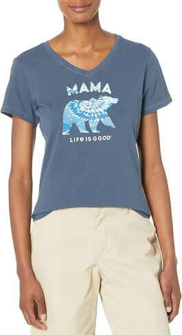 Life is Good Women's Crusher V-Neck Graphic T-Shirt in Saudi Arabia