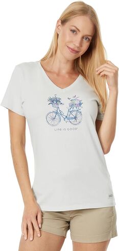 Life is Good Women's Crusher V-Neck Graphic T-Shirt in Saudi Arabia