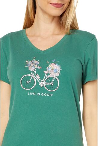 Life is Good Women's Crusher V-Neck Graphic T-Shirt in Saudi Arabia