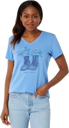 Life is Good Women's Crusher V-Neck Graphic T-Shirt in Saudi Arabia