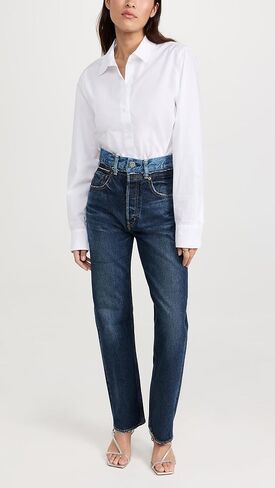 MOUSSY VINTAGE Women's MV Boulder Wide Straight Jeans in Kuwait