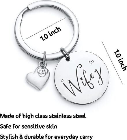 RSZOTW Bridal Shower Jewelry Bachelorette Party Gift Fiancee Gift Bridal Jewelry Wife Jewelry Wifey Keychain in Saudi Arabia