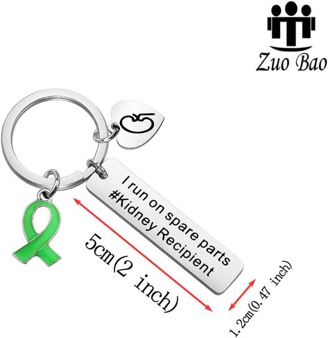 Zuo Bao سلسلة مفاتيح متلقي الكلى أقوم بتشغيلها على قطع الغيار سلسلة مفاتيح متلقي الكلى هدية التبرع بالكلى in Saudi Arabia
