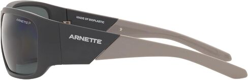 نظارات ARNETTE للرجال بإطار أسود غير لامع، عدسات رمادية داكنة، 64 ملم in Saudi Arabia