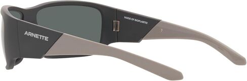 نظارات ARNETTE للرجال بإطار أسود غير لامع، عدسات رمادية داكنة، 64 ملم in Saudi Arabia