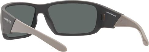 نظارات ARNETTE للرجال بإطار أسود غير لامع، عدسات رمادية داكنة، 64 ملم in Saudi Arabia