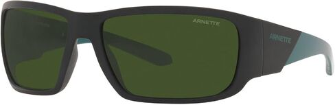 نظارات ARNETTE للرجال بإطار أسود غير لامع، عدسات رمادية داكنة، 64 ملم in Saudi Arabia