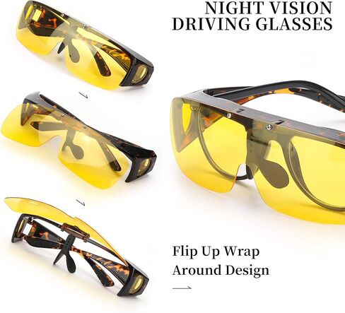 نظارات LVIOE كبيرة الحجم للرؤية الليلية للقيادة مع عدسات مستقطبة قابلة للطي LN8118 in Kuwait