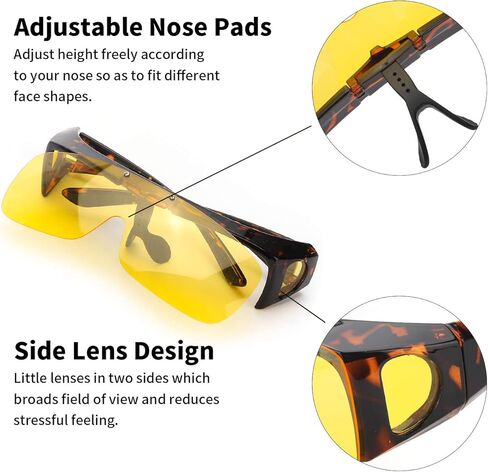 نظارات LVIOE كبيرة الحجم للرؤية الليلية للقيادة مع عدسات مستقطبة قابلة للطي LN8118 in Kuwait