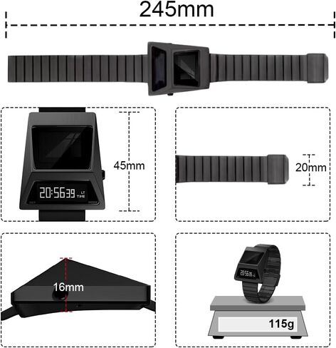 38® Tesla(Cybertruck) Stainless Steel Sports/Commercial Tech Future Style Digital Watch for Men and Women Racing Hands up Display Wristwatch in Kuwait