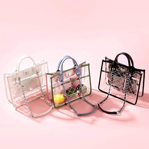 حقائب شفافة للنساء، محفظة كبيرة الحجم، حقيبة كتف ماسنجر كروس in Kuwait
