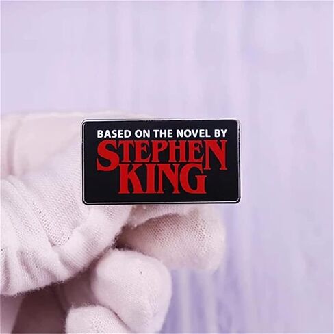 BASED ON THE NOVEL BY STEPHEN KING Brooch Horror Suspense Science Fiction American Author Badge Enamel Lapel Pin with Letters Metal Jewelry Gift Suitable for Hat Jacket Canvas Bag, Alloy Steel, no in Kuwait