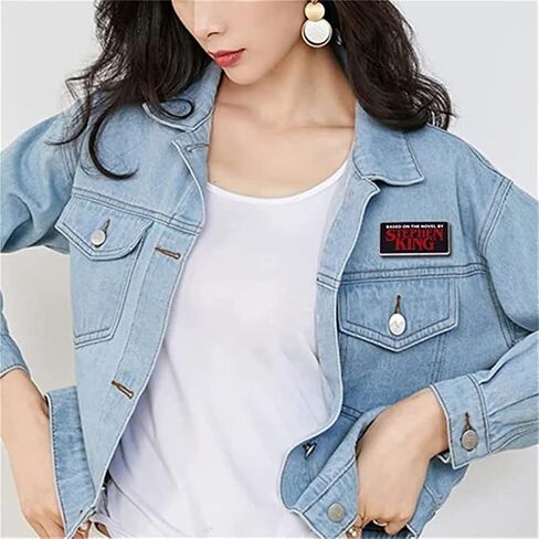 BASED ON THE NOVEL BY STEPHEN KING Brooch Horror Suspense Science Fiction American Author Badge Enamel Lapel Pin with Letters Metal Jewelry Gift Suitable for Hat Jacket Canvas Bag, Alloy Steel, no in Kuwait