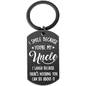 Uncle Gifts the Best Special Funny Uncle Key Gifts Ring from Niece & Nephew for Men He Him Birthday Father's Day Gifts