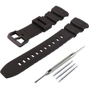 بديل سوار الساعة المطاطي من JETHENG لساعة Casio MCW 100h، MCW 100h- 4av، MCW 110H، W- S220، HDD- S100 in Kuwait