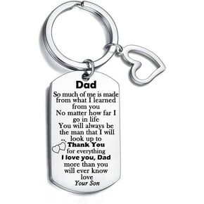 Dad Keychain Keyring Dad Gifts from Daughter Christmas Gift Keyring Father's Day Gift For Dad Happy Birthday Daddy Gifts