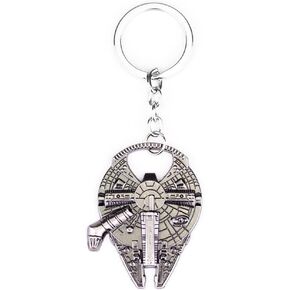 Millennium Falcon Keychain, Star Key Chain, Wars Bottle Opener, Rebel Alliance Keyring, Pewter Silver, Large in Saudi Arabia
