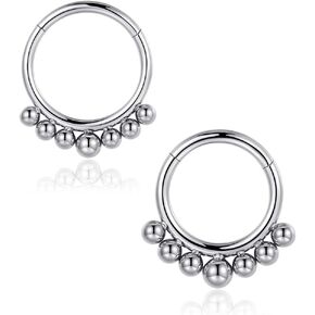 10mm 8mm Teardrop Septum Ring 16g 316 Stainless Steel Ball Snake Daith Piercing Jewelry Hinged Clicker Rook Snug Tragus Cartilage Hoop Earring