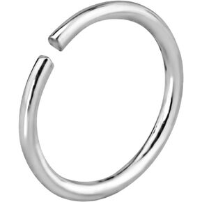 Forbidden Body Jewelry 20g Sterling Silver 8mm Seamless Nose Ring Hoop