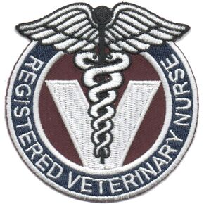 Registered Veterinary Nurse Embroidered Patch Vet Hospital Clinic RVN Tech Uniform - F 164