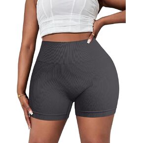 Women's Plus Size Athletic Yoga Shorts High Waist Seamless Workout Gym Leggings
