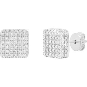 Dazzlingrock Collection Round White Diamond Dice Pushback Unisex Stud Earrings (0.30 ctw, Color I-J, Clarity I2-I3) in 925 Sterling Silver