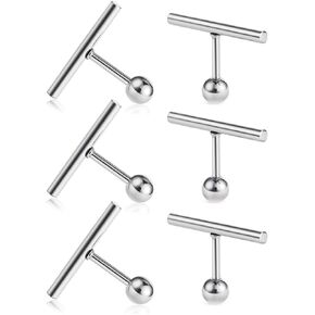 Cottvott Stainless Steel Line Stick Simple Studs Earrings for Women