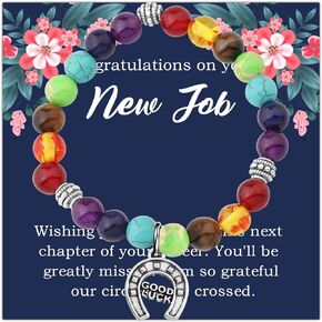 WSNANG New Job Gift Wishing You The Best in This Next Chapter of Your Career Keychain Good Luck Gift New Beginnings Gift