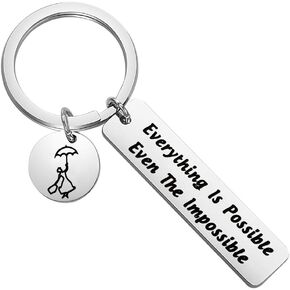 FOTAP Everything Is Possible Even The Impossible Keychain Inspirational Gift