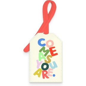 Luggage Tags for Suitcases - Slide-Out Bag Tag - Luggage Identifier - 3" W x 4.75" H x 0.125" D Without Strap - Come as You are by Studio Oh!
