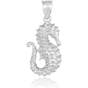Sea Life Collection 925 Sterling Silver Seahorse Pendant