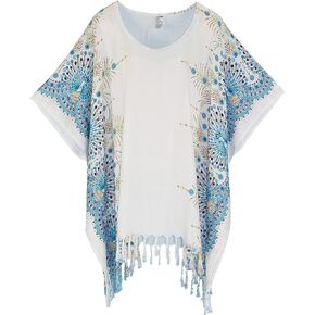 Women Plus Size Tunic Tops Boho Flora Printed Short Sleeve V neck Shirt XL to 4X