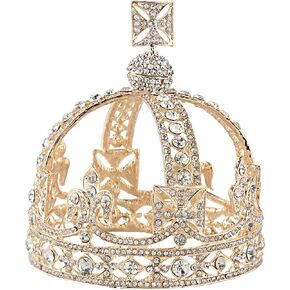 Fashion Crown Baroque Bridal Wedding Royal Queen King Tiara Head Accessories For Birthday,Party,Cosplay,Pageant