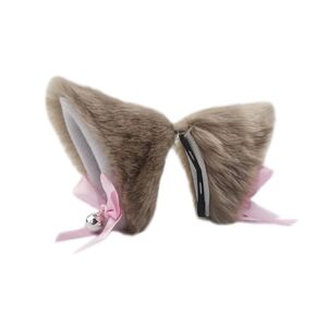 Sheicon Cat Ears with Bell Furry Neko Ears Headband Hair Clip Headwear Anime Cosplay For Halloween Costume Color All black