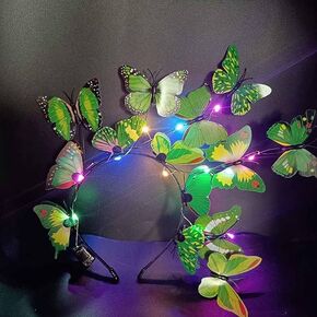 LED Butterfly Glowing Headband Christmas Light Up Hair bands Party Hair Hoop Headpiece