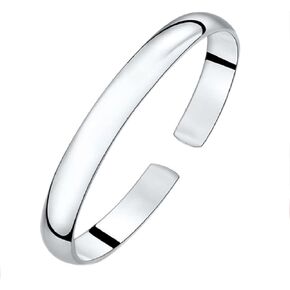 Harlorki Shiny 925 Silver Plated Adjustable Open Bangle Cuff Bracelet Love Friendship Gift Personalized Costume Jewelry for Women Lady