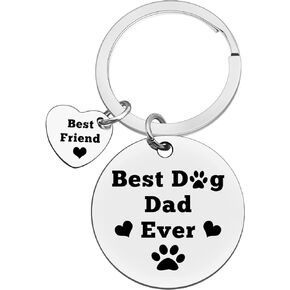 Xiahuyu Dog Dad Gifts Keychain Fathers Day Gift Best Dog Dad Ever Keychain Christmas Birthday Gifts for Dog Dad Dog Father Dog Owner Gifts Dog Lover Gifts Dog Dad Gifts for Men