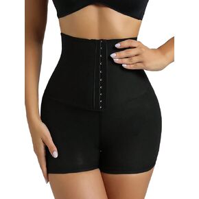 WDIRARA Women's Hook and Eye Elastic Waist Sporty Skinny Yoga Shorts Athletic Short Leggings
