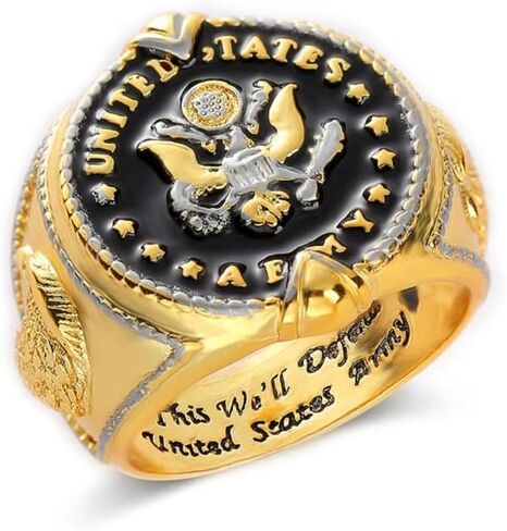 Cuistonelf خاتم النسر للرجال، خاتم الجيش الأمريكي الوطني الأمريكي النسر الأصلع الدائري الشمال فايكنغ النسر رئيس عصابة الهيب هوب النسر الصقر الحيوان الدائري الرجال الشرير الصخرة الذهب النسر خاتم المجوهرات هدية in Kuwait