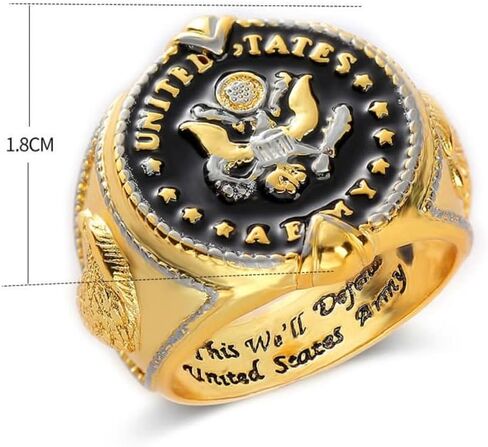 Cuistonelf خاتم النسر للرجال، خاتم الجيش الأمريكي الوطني الأمريكي النسر الأصلع الدائري الشمال فايكنغ النسر رئيس عصابة الهيب هوب النسر الصقر الحيوان الدائري الرجال الشرير الصخرة الذهب النسر خاتم المجوهرات هدية in Kuwait