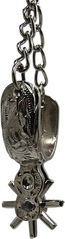 Steel Spur Keychain Accessory, Men and Women Silver Toned Metal Key Ring for Belt Loop, Keys, etc., 5 Inches in Saudi Arabia